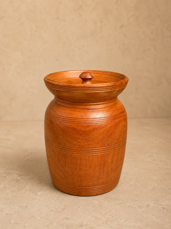 Handmade Wooden Theki (ठेकी) | Traditional Nepali Curd Pot