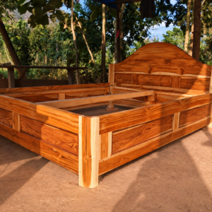 3ADC8C7F-58F3-4DB8-B518-6F73713DE280 Premium Handmade Solid Wood Bed Frame – Traditional Wooden Double Bed