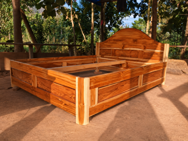 3ADC8C7F-58F3-4DB8-B518-6F73713DE280 Premium Handmade Solid Wood Bed Frame – Traditional Wooden Double Bed