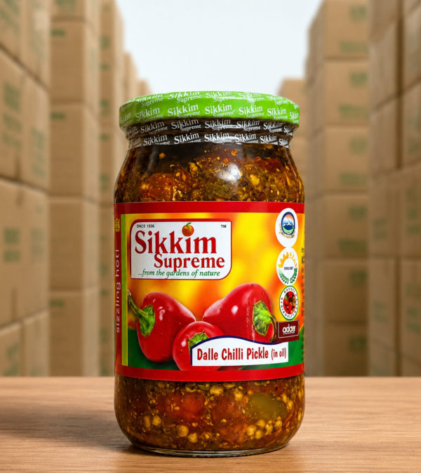 C969ABD7-B3C4-4564-BB44-DF5A9FDD883A Sikkim Dalle Chilli Pickle in Oil (400 gms)